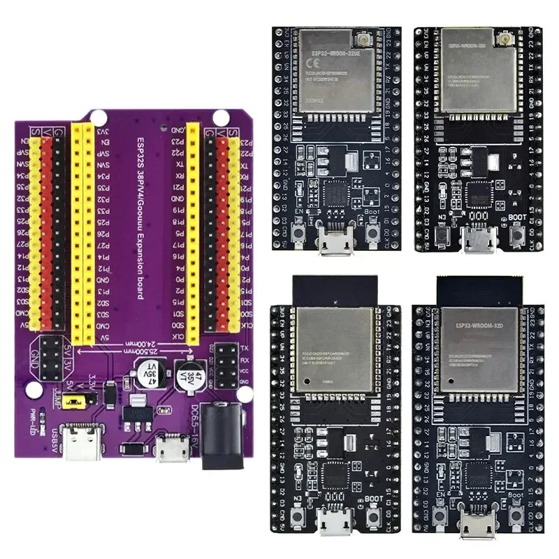 TZT ESP32 Development Board TYPE-C/MICRO USB CP2102 WiFi+Bluetooth Dual Core ESP32-DevKitC-32 ESP-WROOM-32 Expansion Board 38PIN