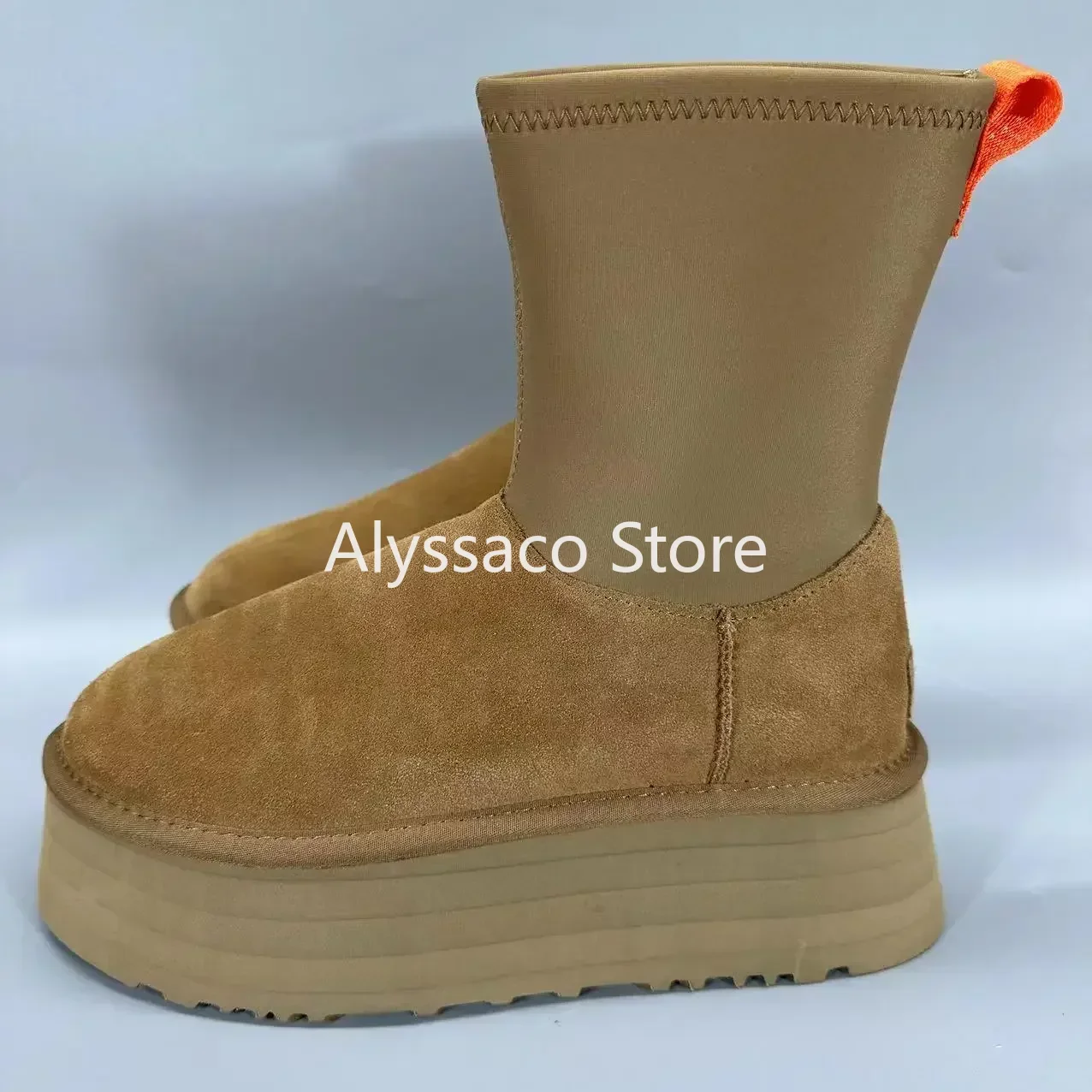 2023 New Fashion Flat Women's Short Boots Retro Thick Warm Snow Boots Winter Outdoor Leisure Daily Women's Platform Naked Boots