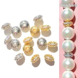 20pcs Bling Zirconia Micro Pave Wheel Rondelle Spacers Beads for Women Bracelet Necklaces Waist Jewelry Making Finding Wholesale