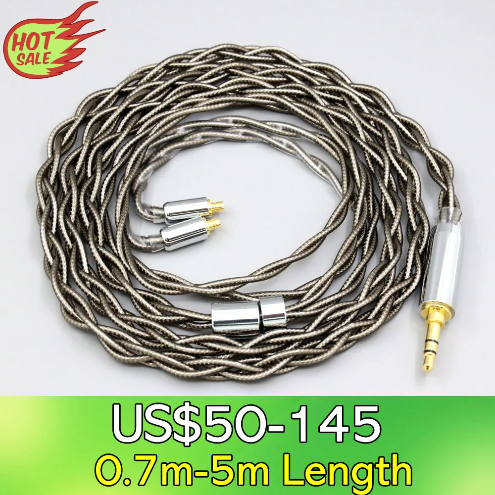 99% Pure Silver Palladium + Graphene ทองป้องกันสายหูฟังโทรศัพท์สำหรับ Acoustune HS 1695Ti 1655CU 1695Ti 1670SS 2 Core LN008195