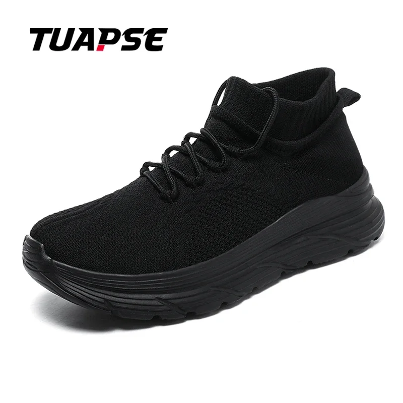 TUAPSE Fashion Flying Woven Men's Running Shoes Sports Designer Breathable Lightweight Mesh MD Bottom Casual Men's Socks Shoes