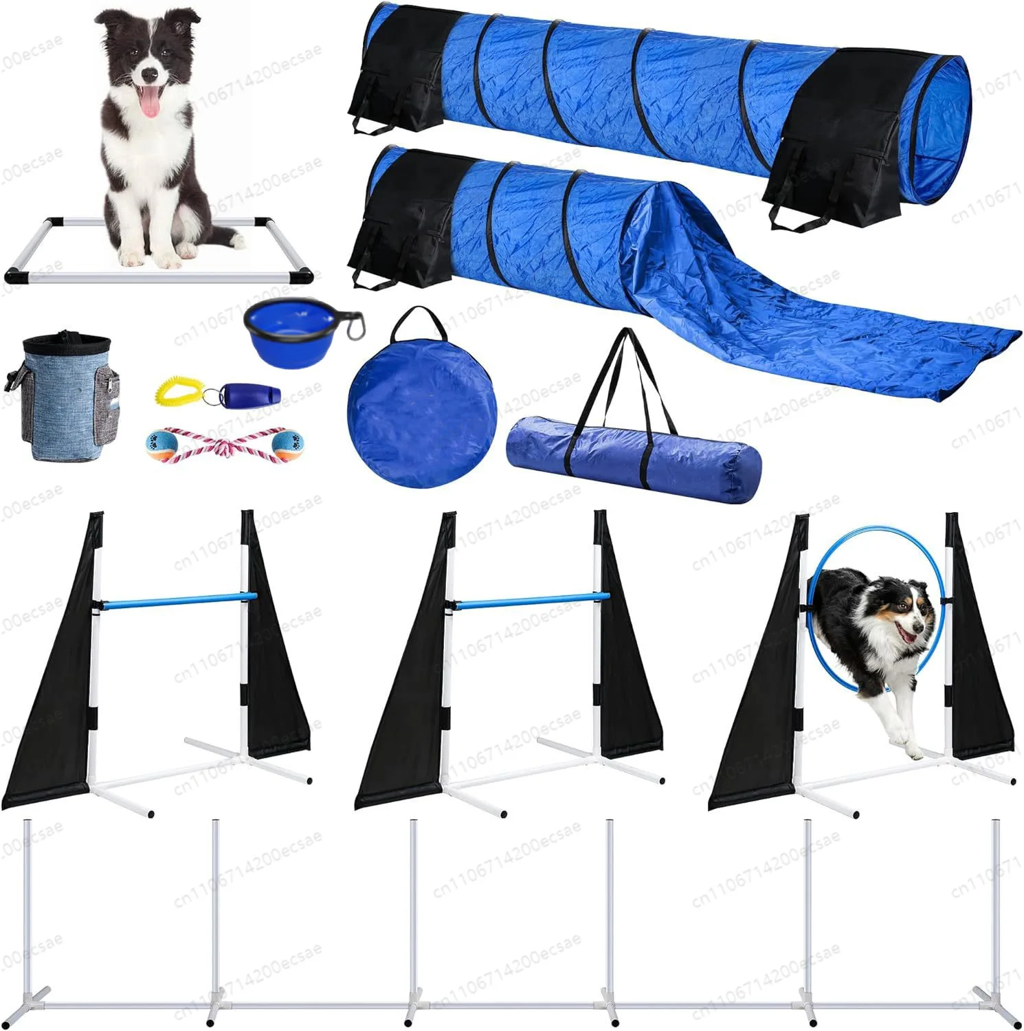 Dog Agility Training Obstacle Set | Jumping, Climbing & Tunnel Drills for Canine Fitness & Race Prep
