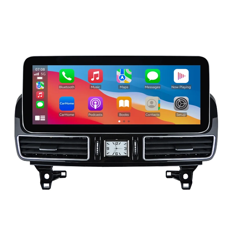 12,3-calowy ekran dotykowy 2400*900P z bezprzewodowym CarPlay i Android Auto do Mercedes Benz ML W166 GL X166 GLE GLS 2012-2018 z systemem NTG4.5/5.0, inteligentny system samochodowy, inteligentne — 2