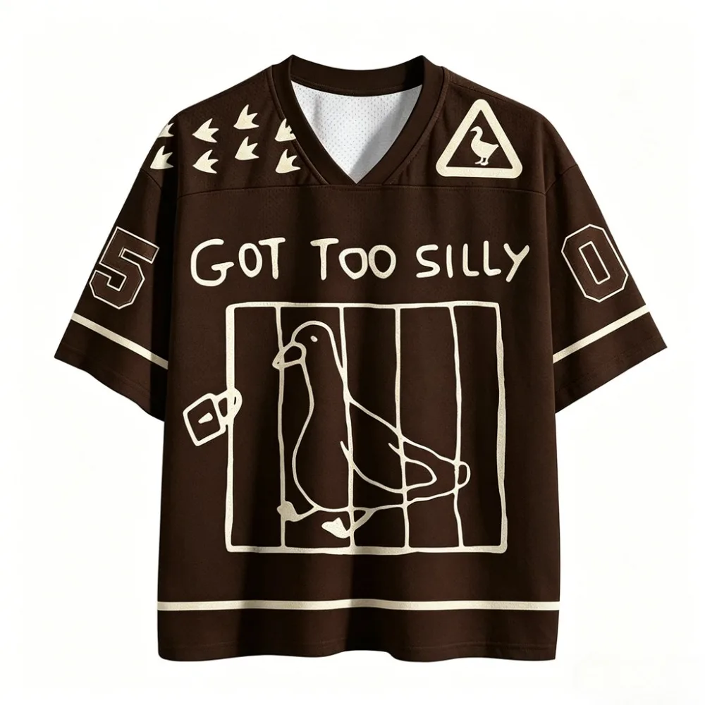 Interessantes Entenmuster mit dem Motiv „Too Stupid“, 3D-Druck, atmungsaktiv, schnell trocknend, großes T-Shirt für Herren, lässige, bequeme Eltern-Kind-Kleidung – Detail 4