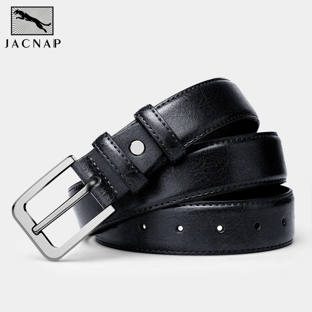 Men's Genuine Leather For Men's High Quality Buckle Jeans Cowskin Casual Belts Business Cowboy Waistband Male Fashion Designer