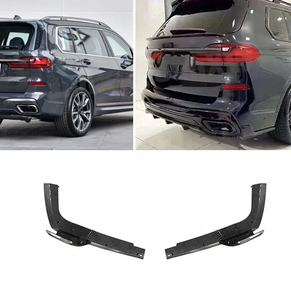 

Carbon Fiber Rear Bumper Diffuser Spoiler For BMW X7 G07 M Sport 2019-2024 ABS Side Aprons Bumper Lip Splitters