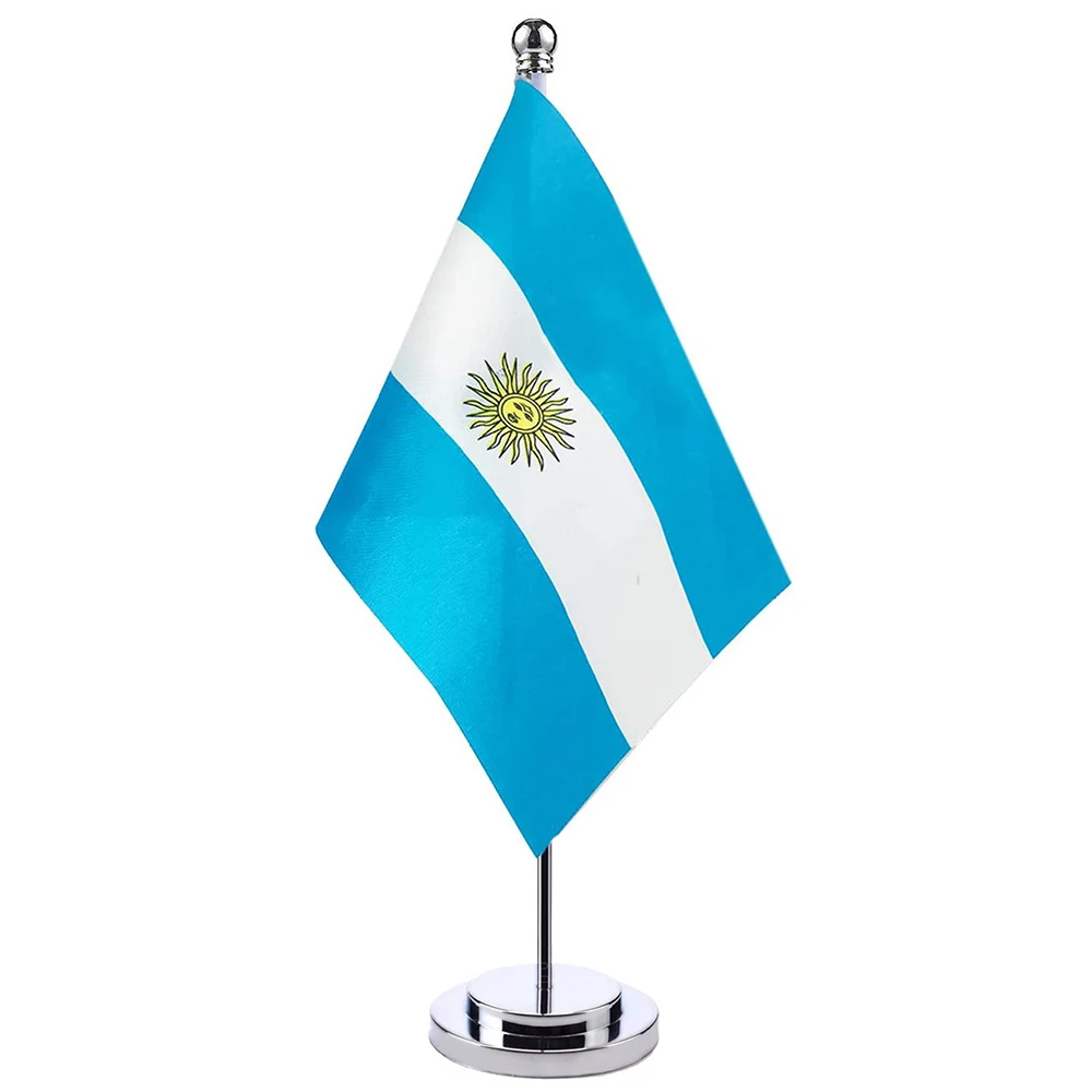 xvggdg    14x21cm Office Desk Flag Of   Argentina     banner   Polyester standard Hanging  Argentine   flag
