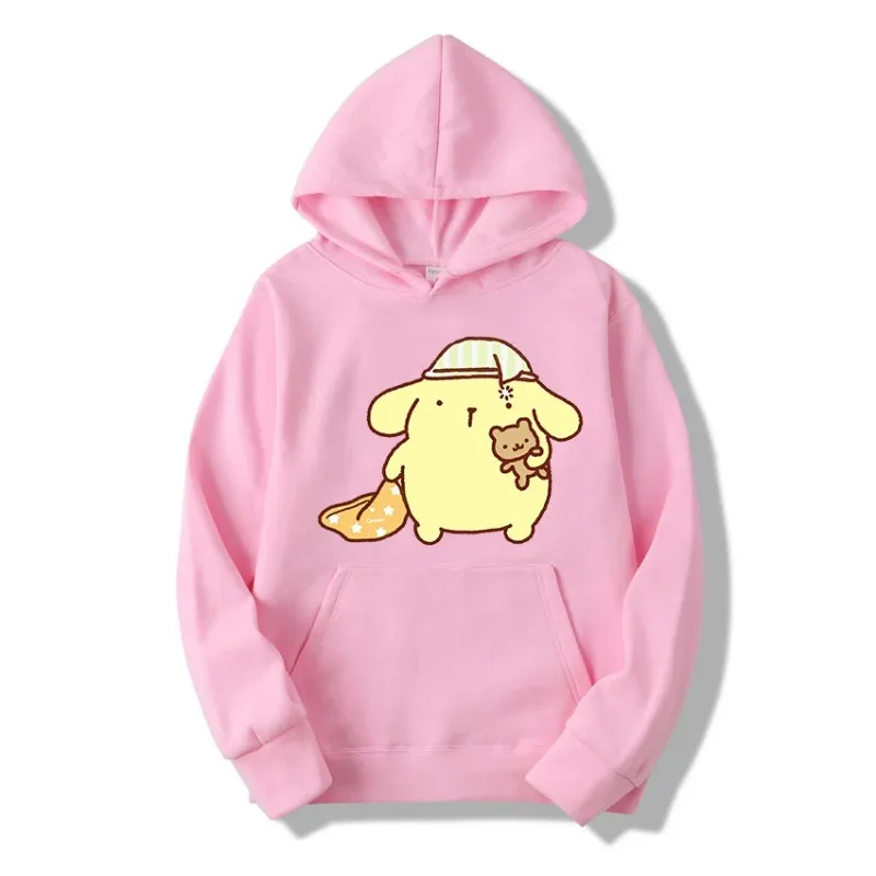 Men Hoodies Disney Cartoon Sanrio Purin Daily Printed Creative Fashion Graphic Comfortable Trendy Autumn Winter Male Sweatshirts