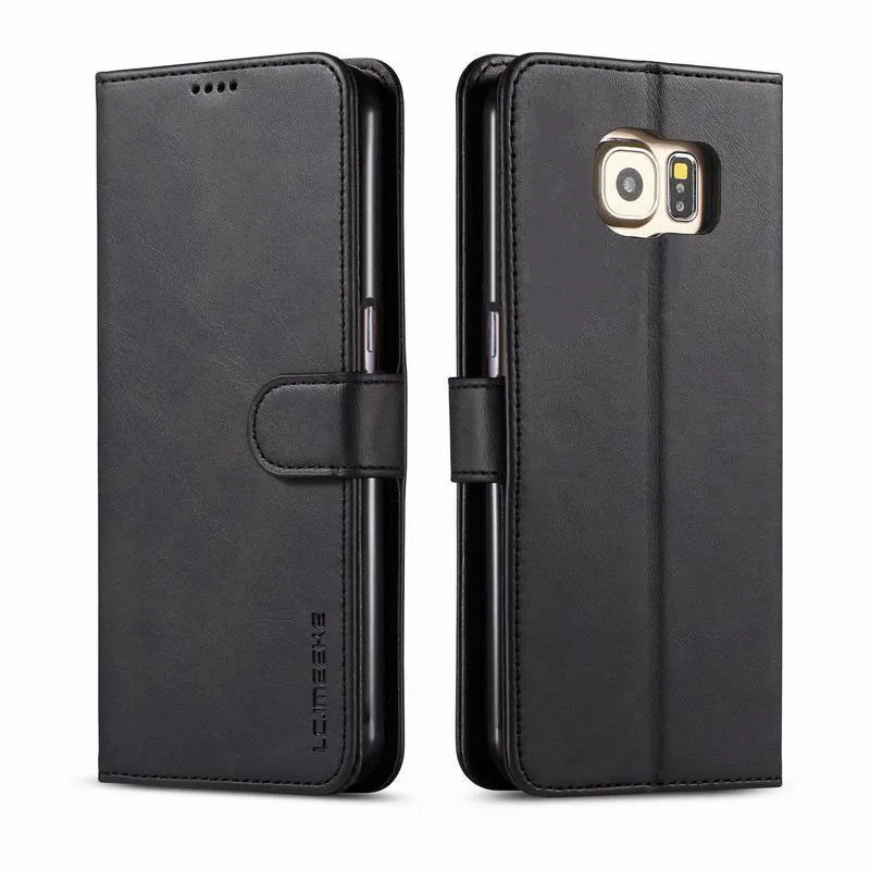 

For Samsung Galaxy S6 Case Leather Vintage Phone Case On Funda Samsung S6 Case Flip Magnetic Wallet Case S6 Edge Cover Card Slot