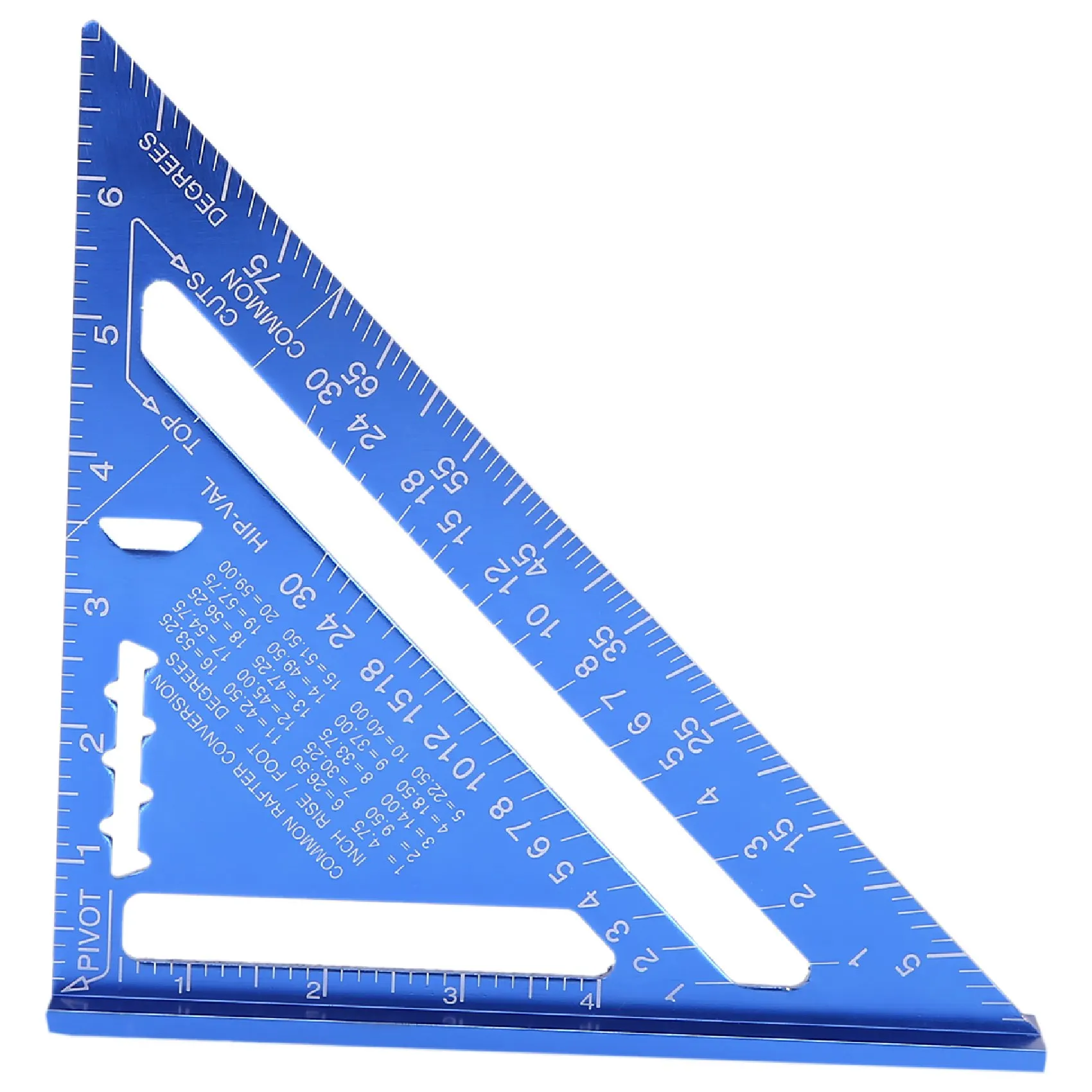 90 Degree Triple-cornered Ruler Aluminum Alloy Angle Ruler Inch for Carpenter's Workshop 7 Inch Square Layout Tool