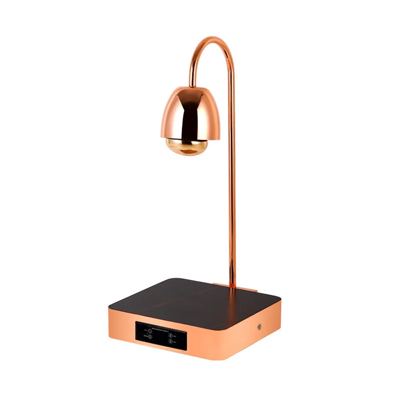 Luxurious Electric Rose Gold Stainless Steel Smart Buffet Food Warmer Plate Infrared Heating Lamp For Hotel Restaurant Catering