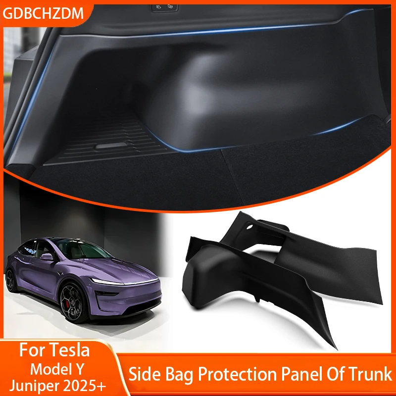 

For New Tesla Model Y Juniper 2025 TPE Rear Trunk Side Anti-Kick Pad Full Coverage Protection Kit Car Anti-dirty Pad Accessories