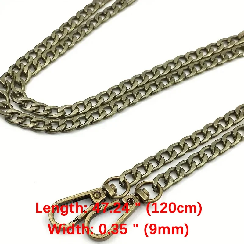 Metal Aluminum Bag Chain Replacement Parts Accessories For Hand-Woven Shoulder Handbag DIY Handmade Detachable Straps