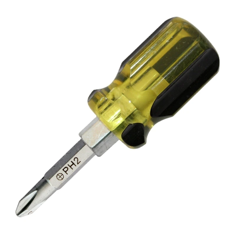 Short Handle Screwdriver Cross-Head 2-in-1 Interchangeable Screwdrivers Repair Hand Tools Replacement
