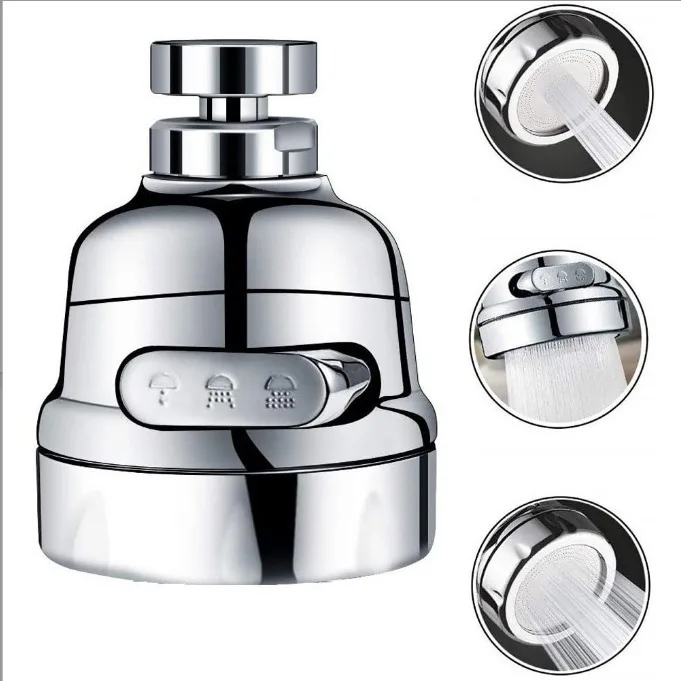 

360 Degree Swivel Kitchen Faucet Aerator Adjustable Dual Mode Sprayer Filter Diffuser Water Saving Nozzle Bath Faucet Connector