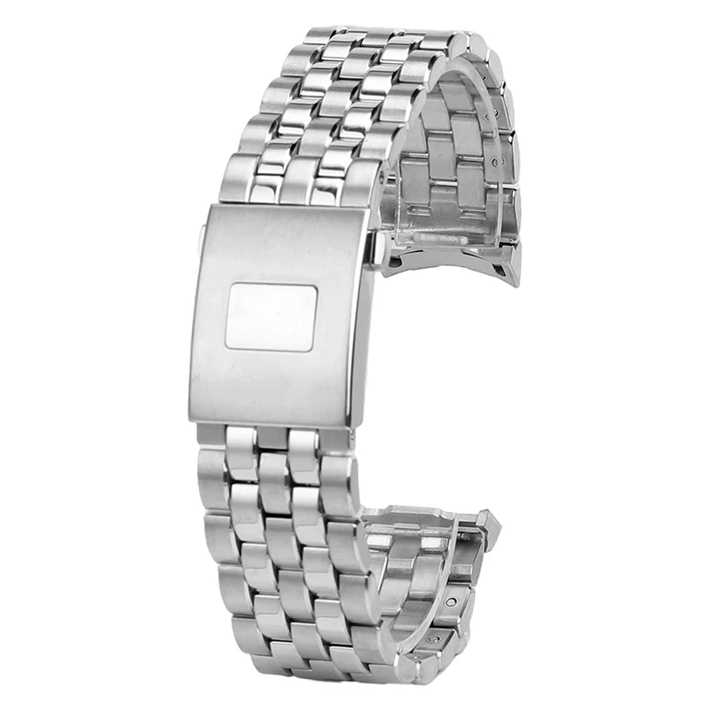 20MM roestvrijstalen horlogeband voor IWC Pilot Chrono IW3282 IW3281 - Arc Mouth Strap vervangende polsband met stevige sluiting