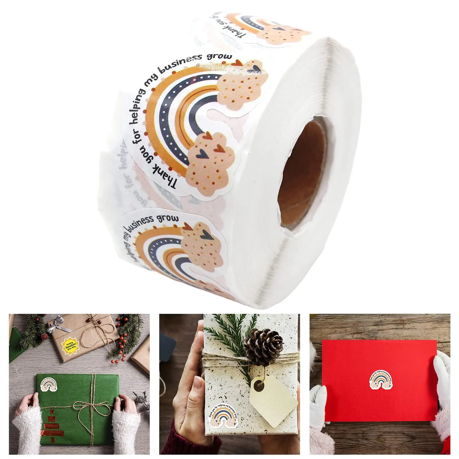 Rainbow Sticker Cake Baking for Journal Wrapping Envelope