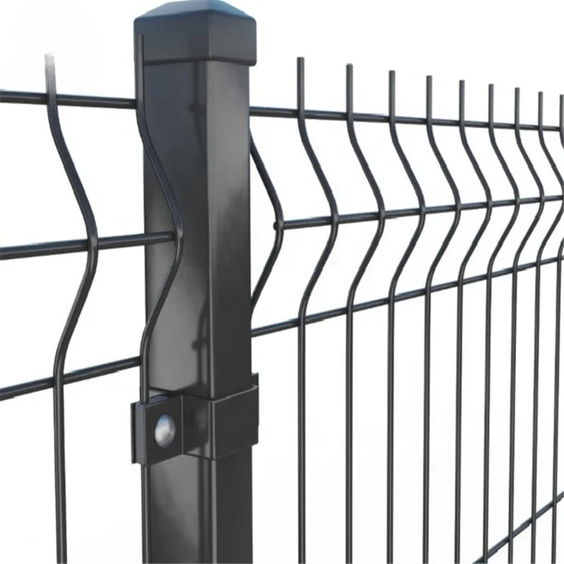 Garden iron steel metal fence plate outdoor powder coating 3D barbed wire fence plate manufacturers supply welded mesh fence