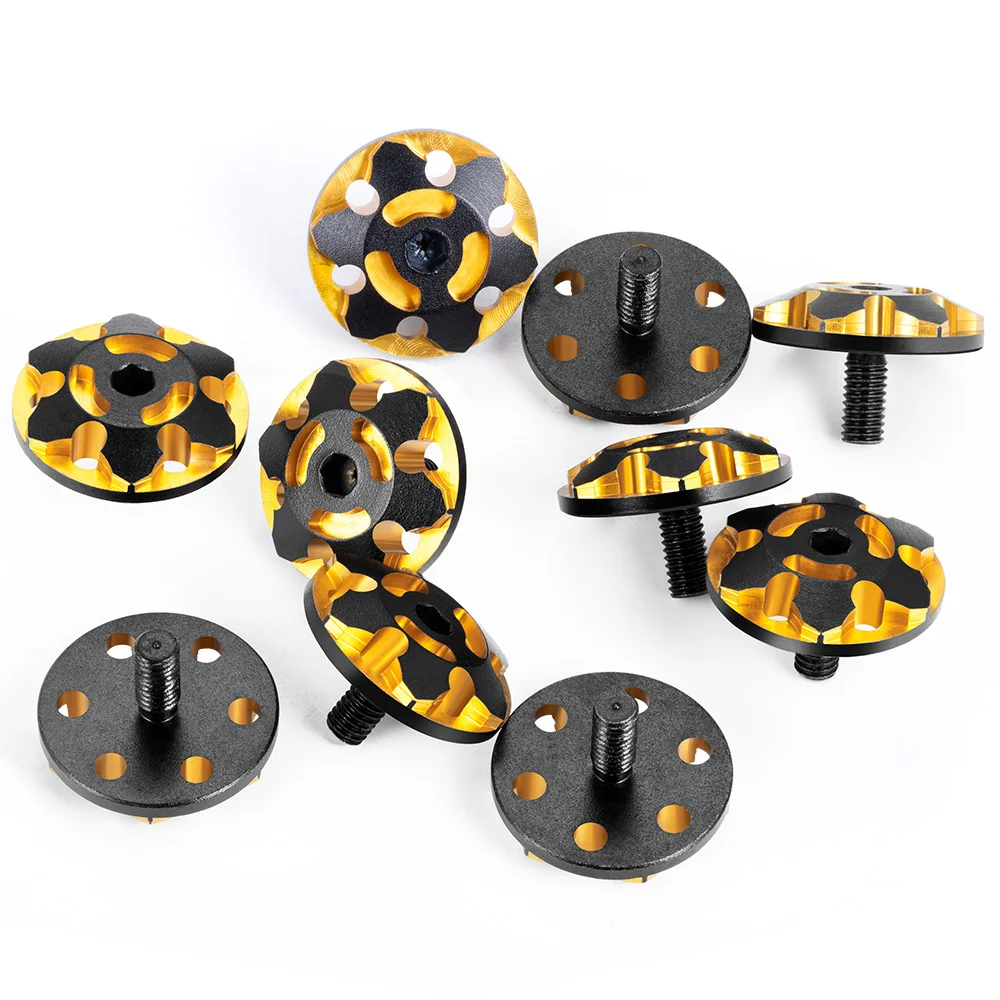 YEAHRUN 2Pcs Aluminum Rear Wing Fixed Mount Bracket Buttons M3 Screws for Sakura D4 D5 1/10 RC Sport Drift Car Upgrade Parts