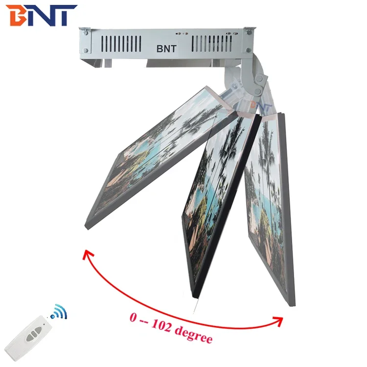 Automatic Ceiling TV Motorized Flip down Lifting Mechanism 32-65 Inch Hidden Type for Home Furniture  Mounts & Carts