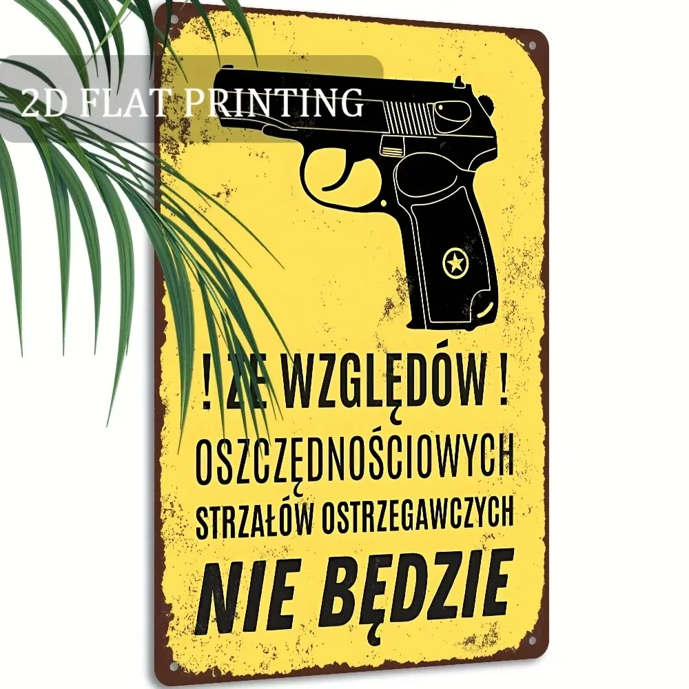 HZSTAR Polish Gun Metal Sign Vintage Wall Decor 2D Flat Garage Basement Bar Man Cave Gift