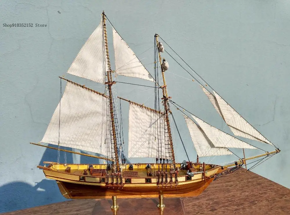 Classic Antique Ship Model Building Kit Wooden Sailing Diy Hobby Ship Scale 1/13Harvey