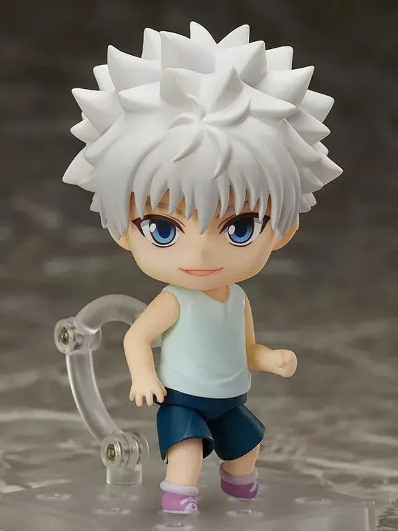 New 10CM Anime HUNTER HUNTER Killua Zoldyck Q Version kawaii Joint replaceable Action Figures PVC Model Desk Decor Toy Gifts