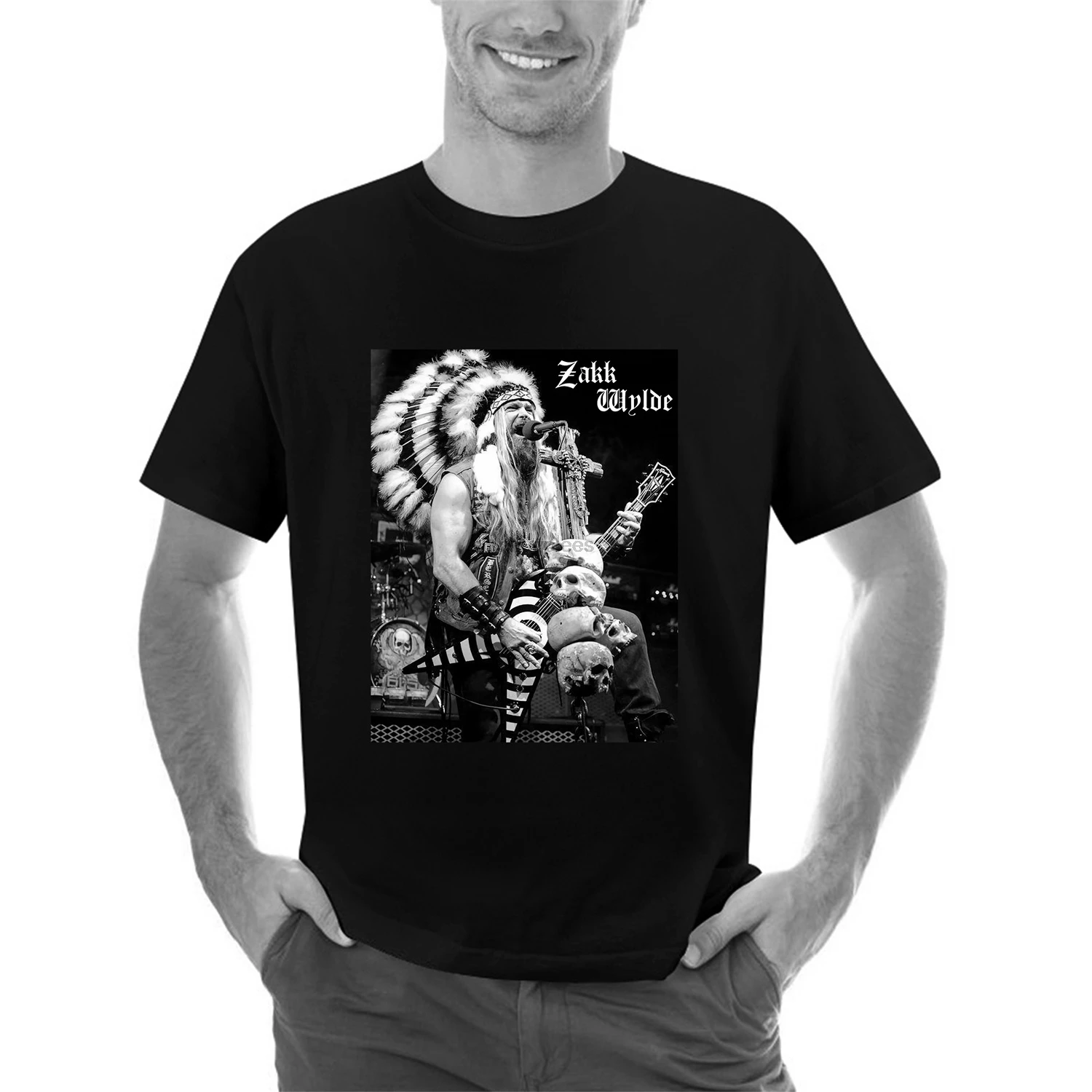 Best Zakk Wylde King Guitar Black Design Men T-Shirt