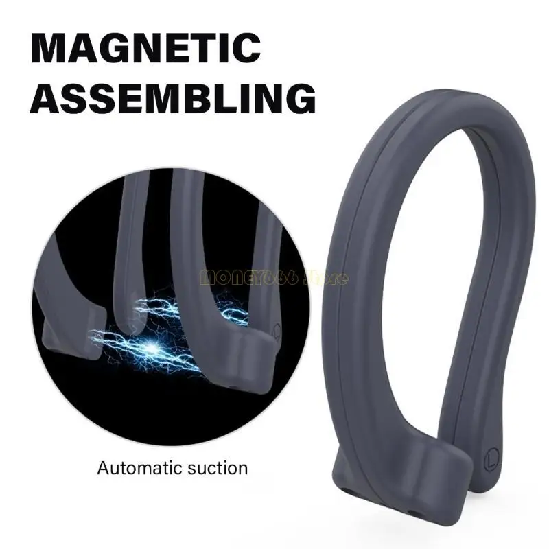 F62C Магнитные хранения спортивных ушных крючков для 3 Наушники Используйте мягкий силикон