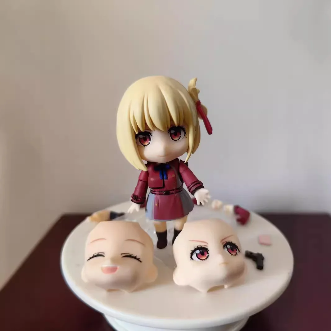 Q version Lycoris Recoil Chisato Nishikigi Figure Takina Inoue Swappable Face Anime Figurine Model