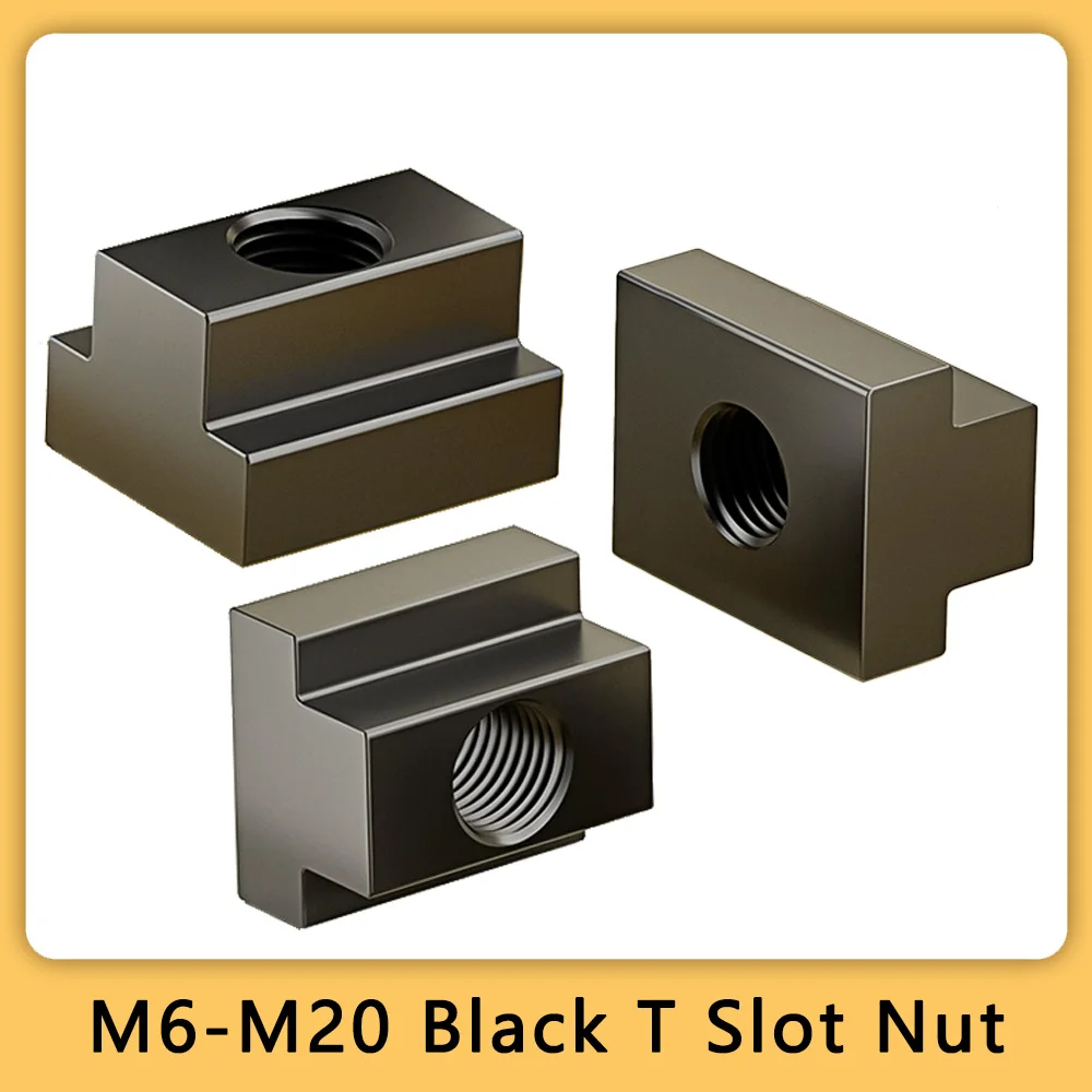 Grade 10.9 Carbon Steel T-Slot Nut M6 M8 M10 M12 M14 M16 M18 M20 Block Slot Slider Nuts Clamp Table Milling Machine T-nut DIN508