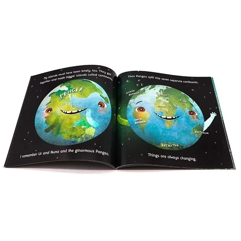 6Pcs Earth Moon Ocean Elements Sun Mars Planet of The Universe English Picture Book