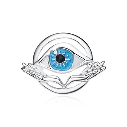 Ophthalmology Eye Enamel Brooch Pins Lapel Coat Jacket Badge Medical Bright Crystal Jewelry for Ophthalmologist Doctor Nurse