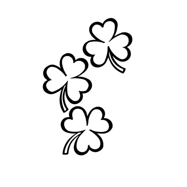 

Lucky Clover Car Sticker Reflective Vinyl Car Decorative Accessories 9.9*15.2CM