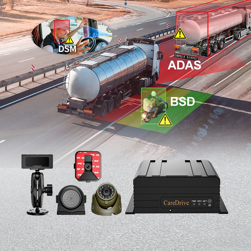 CareDrive MR910-DAB1 DVR móvel de 4 canais com evita DAB1 Adas Anti-Sleep Snoring Driver Monitor de fadiga Alerta Alarme de condução