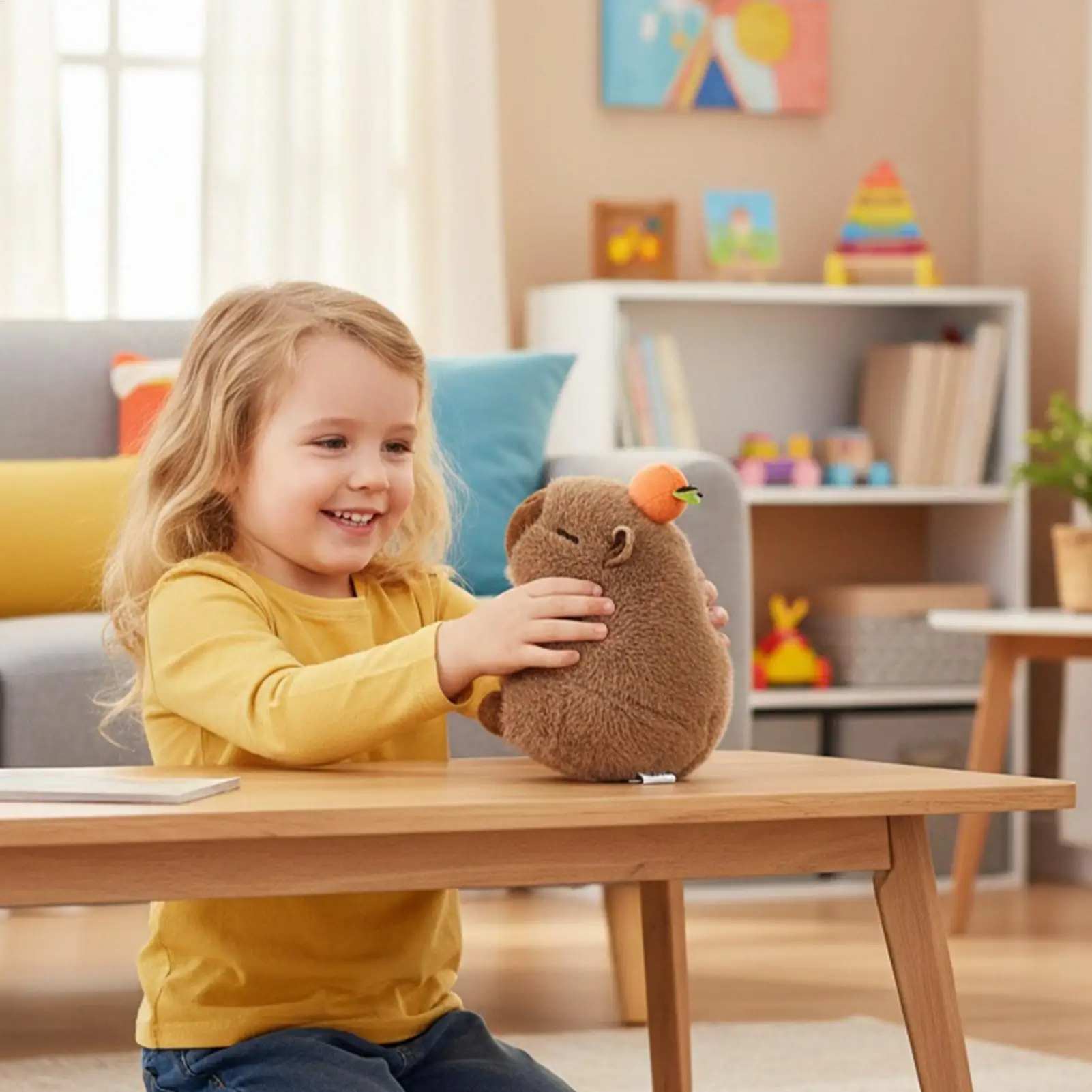 Sprechendes Capybara, elektrisches interaktives Stofftier, elektronisches Plüschtier für Jungen und Mädchen, Kindertagesstätte, Geburtstag, Urlaub