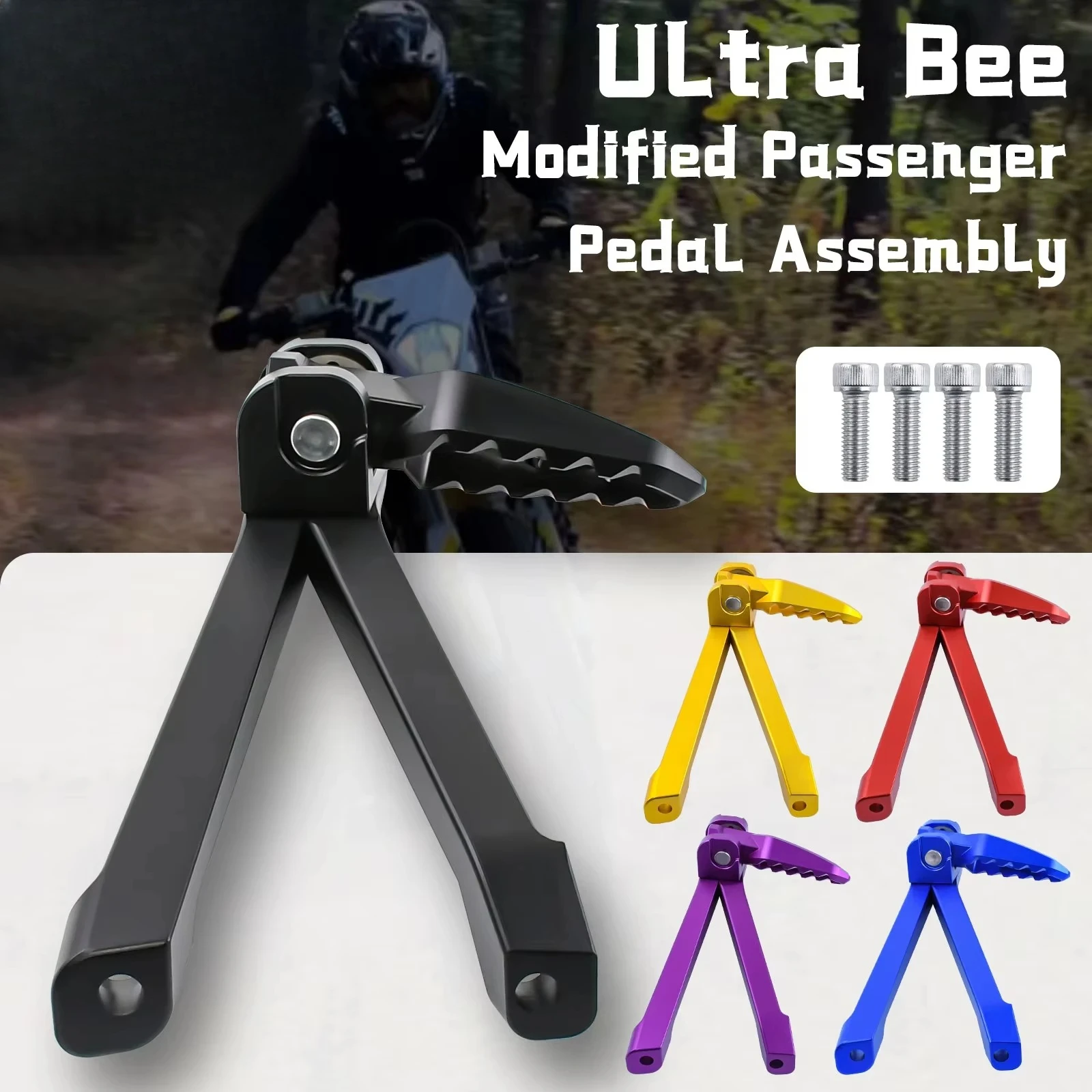 

For Surron Ultra Bee Left and Right Rear Pedal Assemblies Modified Passenger Pedals Off-road Dirtbike for Surron Motorcycles