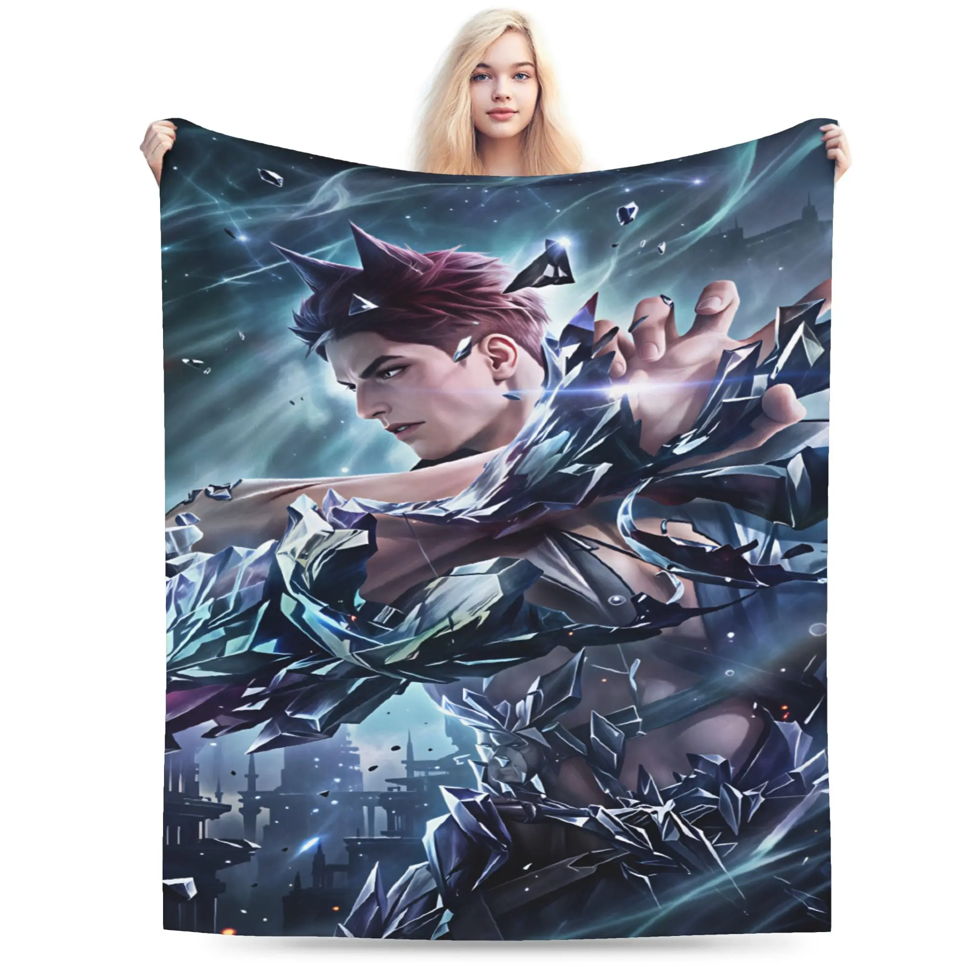 Valko Throw Blanket Comfortable Aesthetic Blanket Love and Deepspace  For Bedroom Picnic Flannel Bedspread Bed Cover