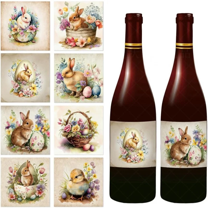 

9pcs Easter Bottle Labels, Engagement Party Gifts, Wedding Party Decorations, Love Potion Engaged Bottle Labels Sticker