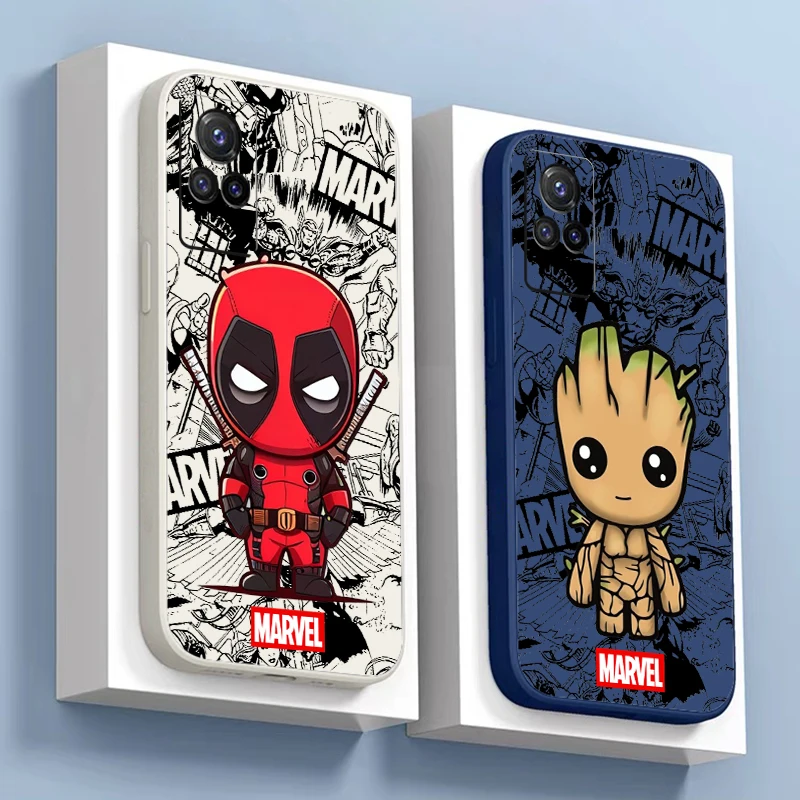 Marvel Groot Cute Phone Case For VIVO Y77 Y76S Y74S Y75 Y73 Y73S Y72 Y70 Y70S Y67 Y66 Y53 Y55 Y35 Y33 Back Shockproof Soft