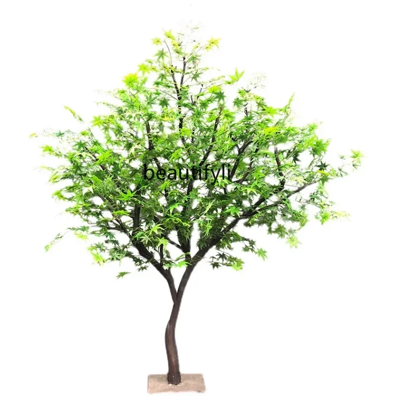 Artificial Green Maple Tree Fake Trees Large Plant Indoor Tree Living Room and Hotel Square Wedding Celebration Decoration