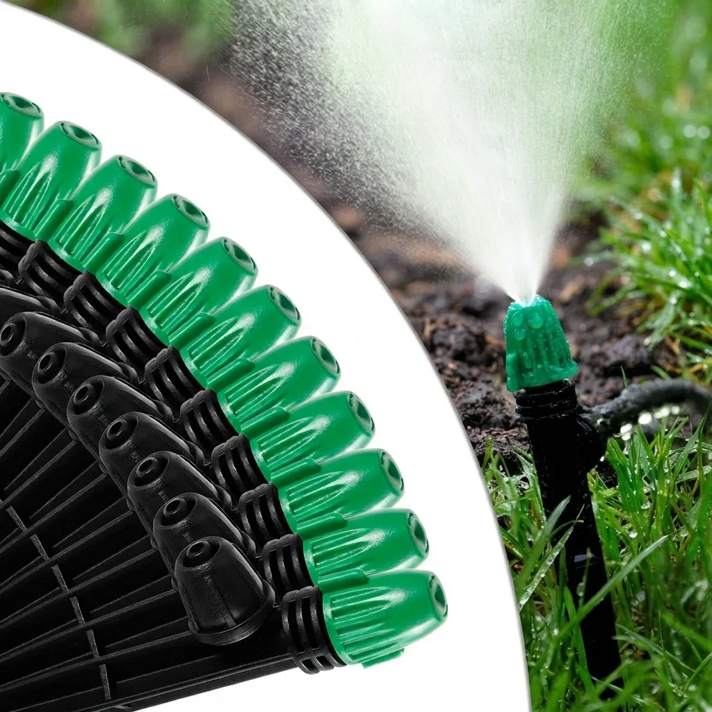 20 pièces, embout d'arroseur atomiseur, tête à pointes réglable, kit d'outils d'arrosage pour jardin, parterre de fleurs, pelouse et légumes, couverture efficace.