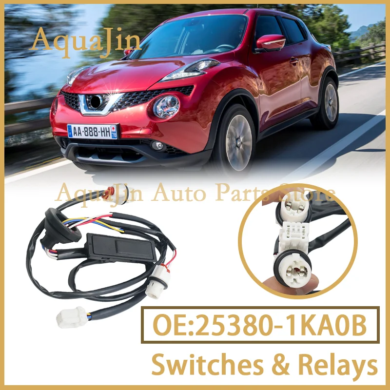 25380-1KA0B tapa del maletero trasero del coche interruptor de liberación del portón trasero botón abierto para Nissan Juke F15 2011 ~ 2015 2012 2013 2014 Auto OE