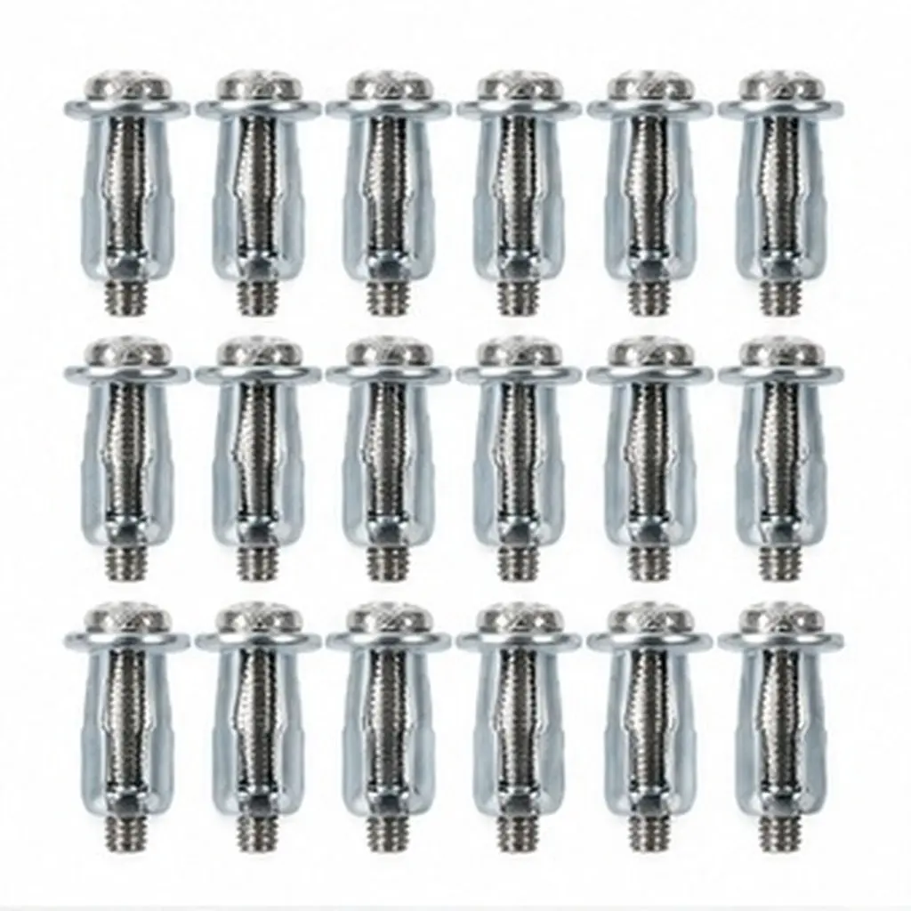20Pcs Petal Nut Expansion Nut Threaded Insert for Metal Plastic Wood Stainless Steel Carbon Steel Galvanized Screw Anchor Set