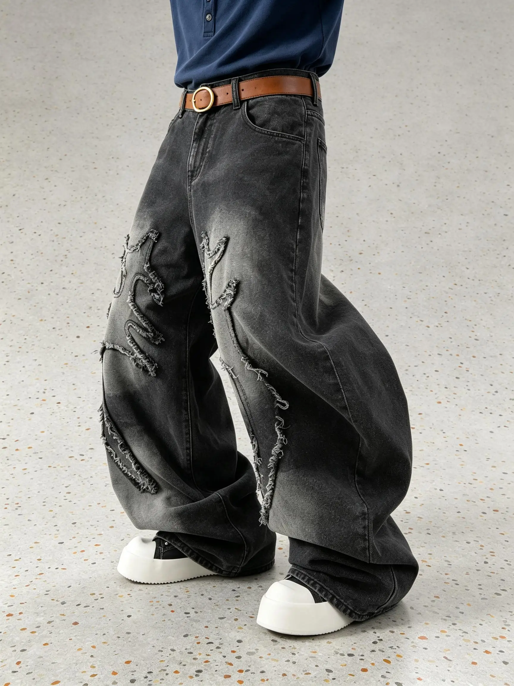 Hip Hop American Street Y2K Slim Fit Jeans For Men Trendy Elastic Denim Pants Sweet Gift For Lover Husband Birthday Present