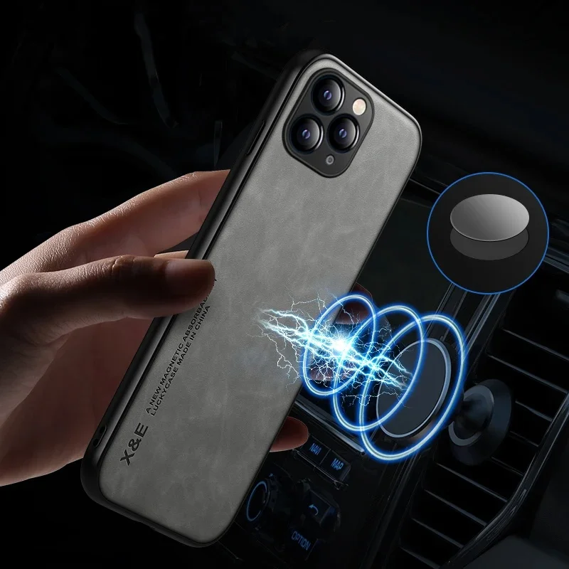 Funda magnética de piel de oveja para Samsung S26 S25 S24 Ultra S22 Plus S21 FE, fundas para Samsung S23 Ultra Note 20 10, cubierta de cuero 2