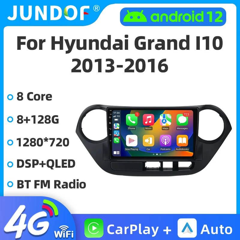 

2 Din Android 12 Car Stereo Radio Multimedia Video Player For Hyundai Grand I10 2013-2016 Navigation GPS Carplay 4G+WIFI RDS DSP