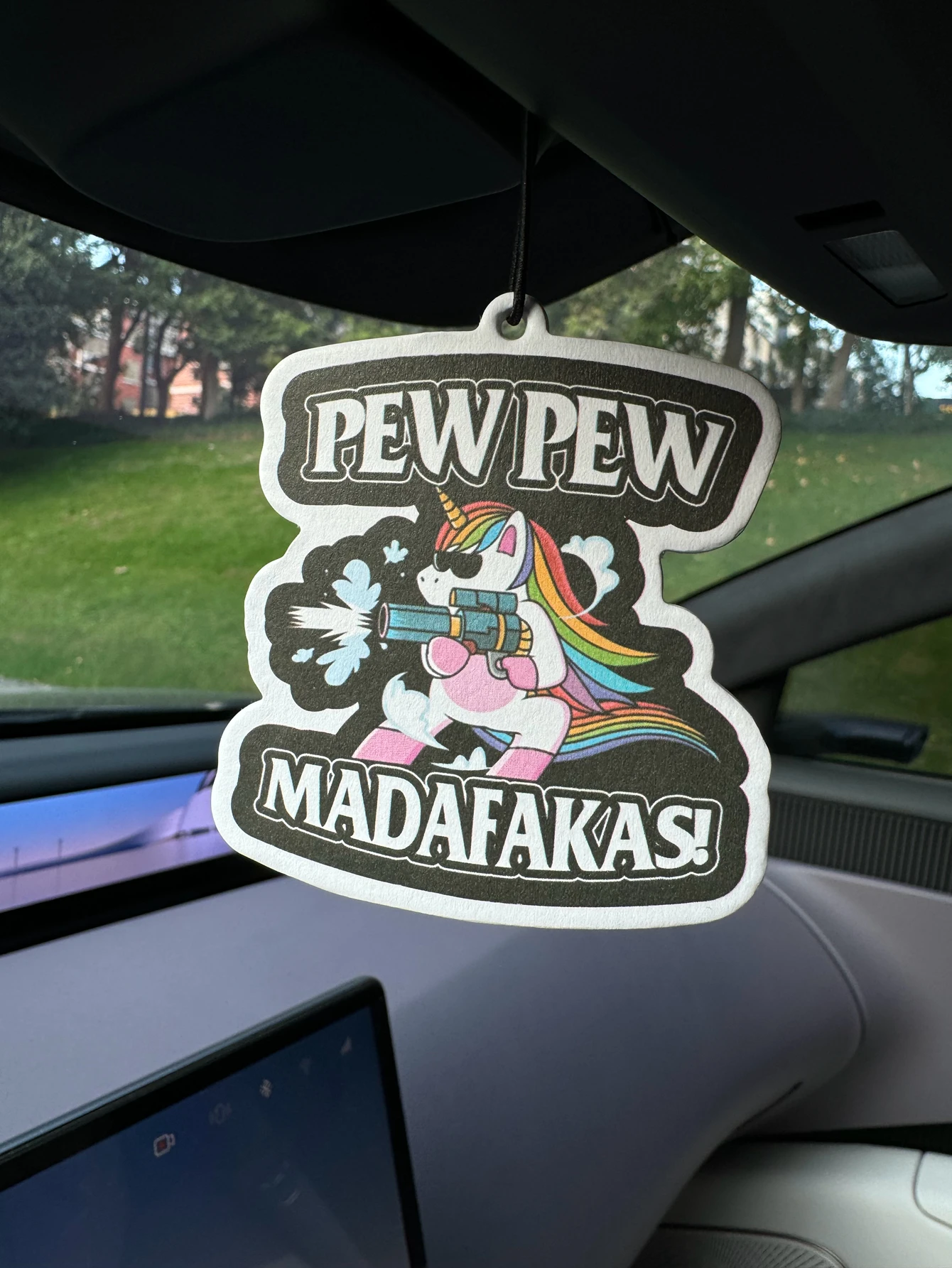 Pew Pew Madafakas Intercontinental Hotel (Hotel Scent) Car Air Freshener |   Rearview Mirror Hanger & Dual-Purpose Air Vent Clip |   Natural Material Aromatherapy Tablets |   Long-Lasting Fragrance for 90 Days |   Alcohol-Free |   Not Afraid of the Sun Exposure |   Designed Specifically for Odor Removal in Cars, Closets, and Bathrooms. |   Cartoon Animation Graphics |   Unisex |   Luxury-Grade Fragrance
