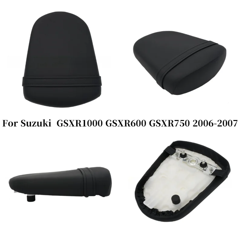Motorcycle cushion rear seat bag rear passenger leather seat for Suzuki GSXR 600 750 1000 GSXR1000 GSXR600 GSXR750 2006-2007