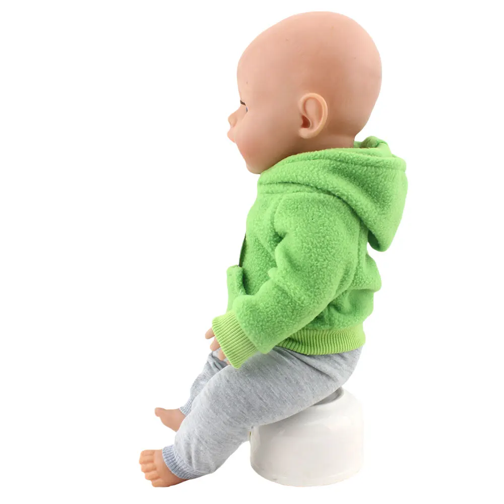 ชุดตุ๊กตาลายกบสีเขียวใหม่ สำหรับตุ๊กตาขนาด 18 นิ้ว 40-43 ซม. อุปกรณ์เสริมสำหรับตุ๊กตาเด็ก ของขวัญวันเกิดและเทศกาลต่างๆ